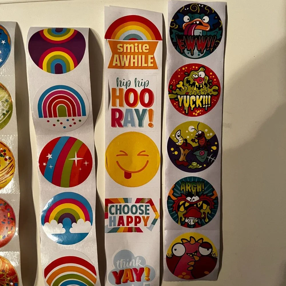 Stickers --‎ An Assortment -- Rainbows, Donuts, Gross and Ninja (p/s/x)